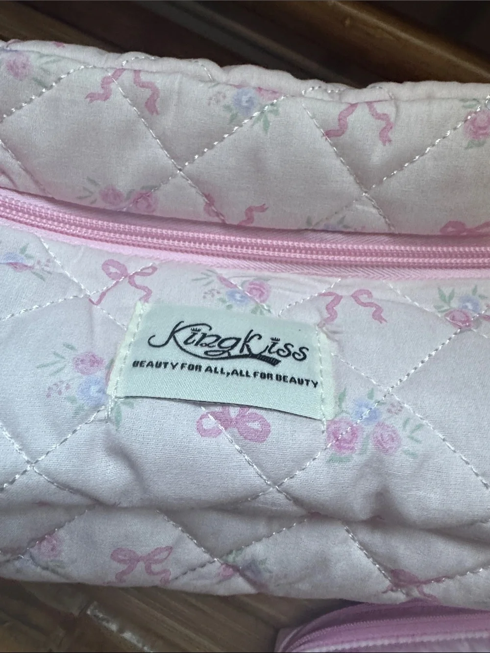 Set with PINK Victoria's Secret LoveShackFancy Quilted Pink Cosmetic Pouch